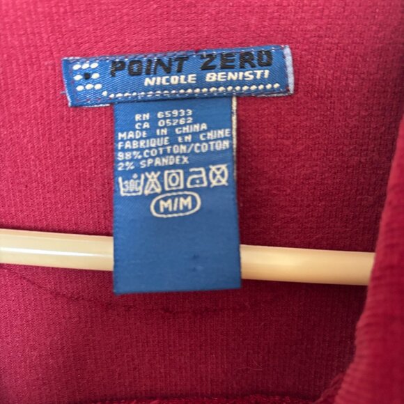 Point Zero Corduroy Cherry Red Jacket size M - Picture 5 of 5